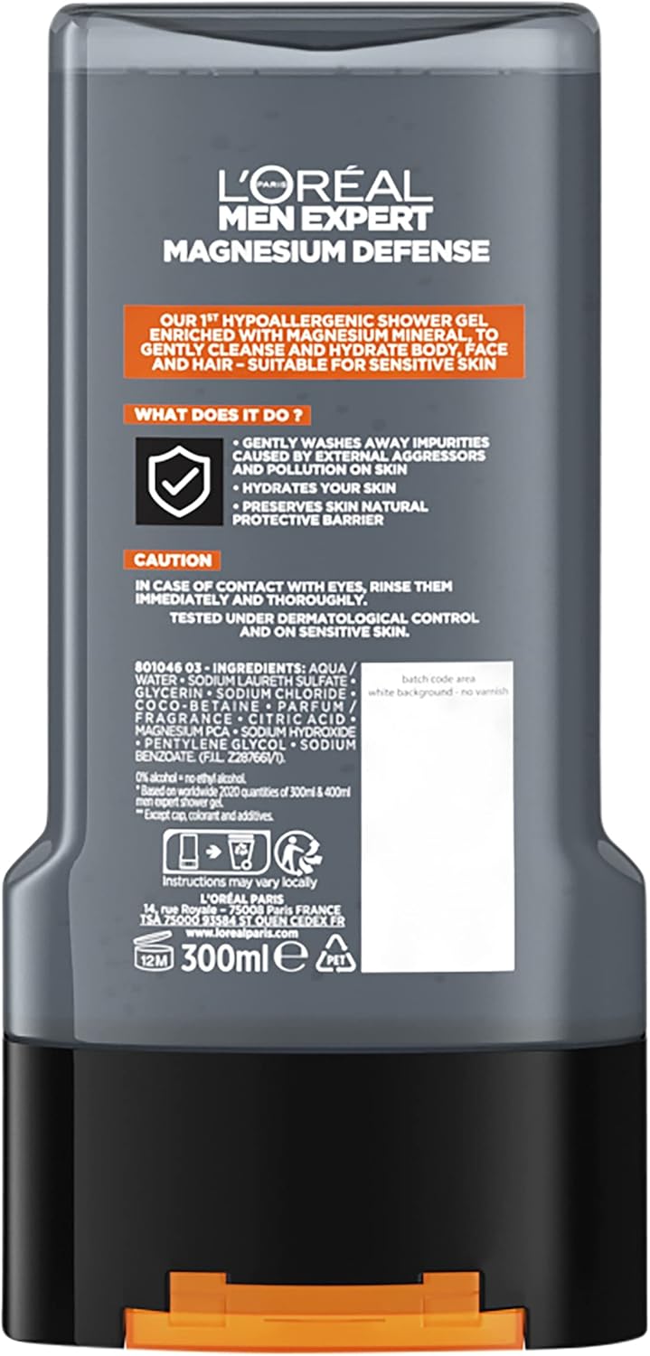 L'Oreal Men Expert Magnesium Defence Shower Gel 300ml