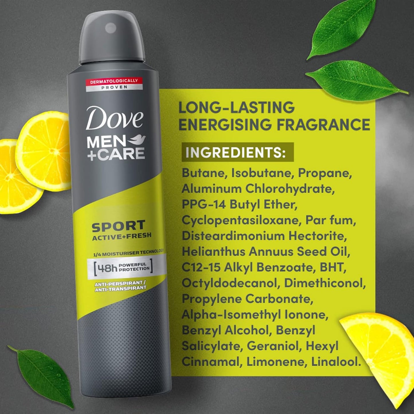 Dove men+care sport active+ fresh anti-perspirant deodorant aerosol, 250ml