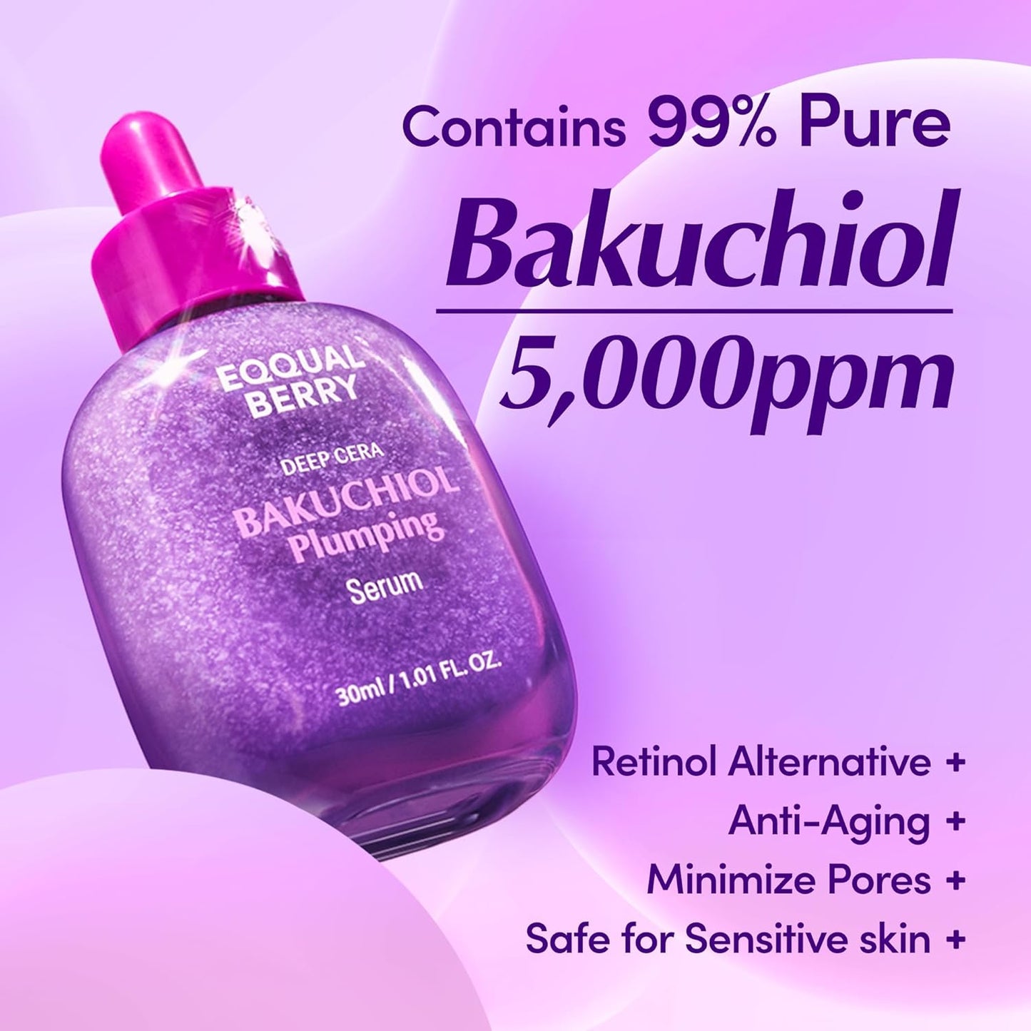Eqqual Berry Deep Cera Bakuchiol Plumping Serum 30ml