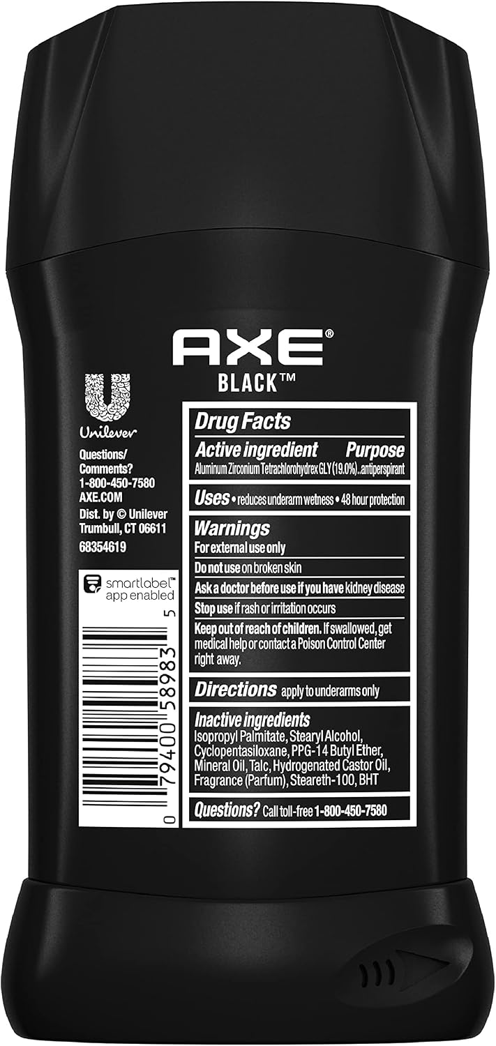 AXE Black Antiperspirant Deodorant Stick for Men 2.7 oz - 76g