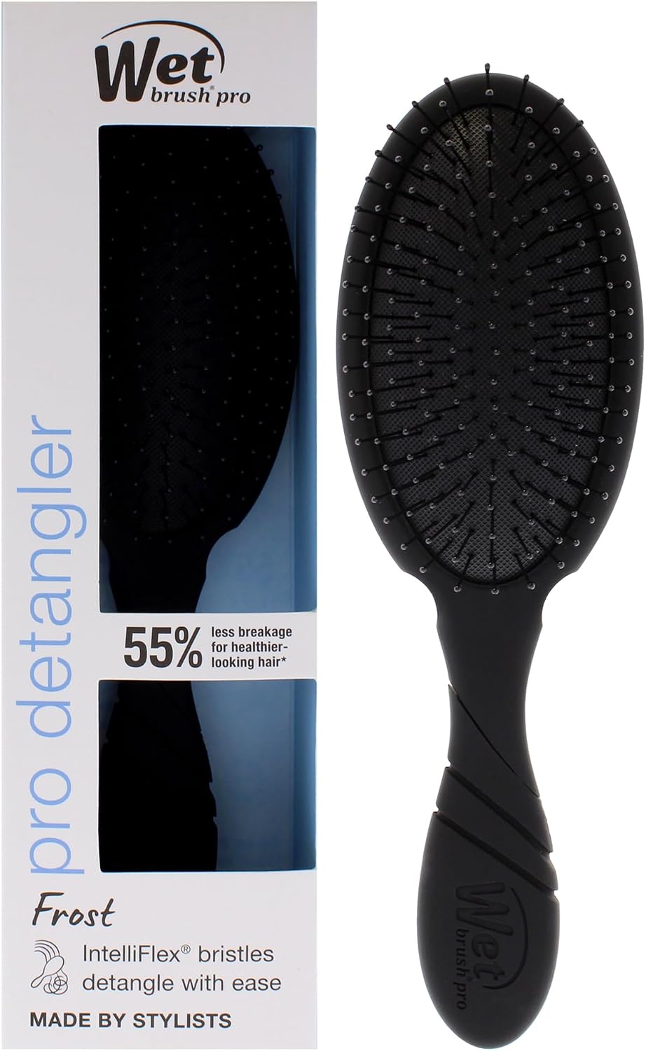 Wet Brush Pro Detangler, Frost Design, Black