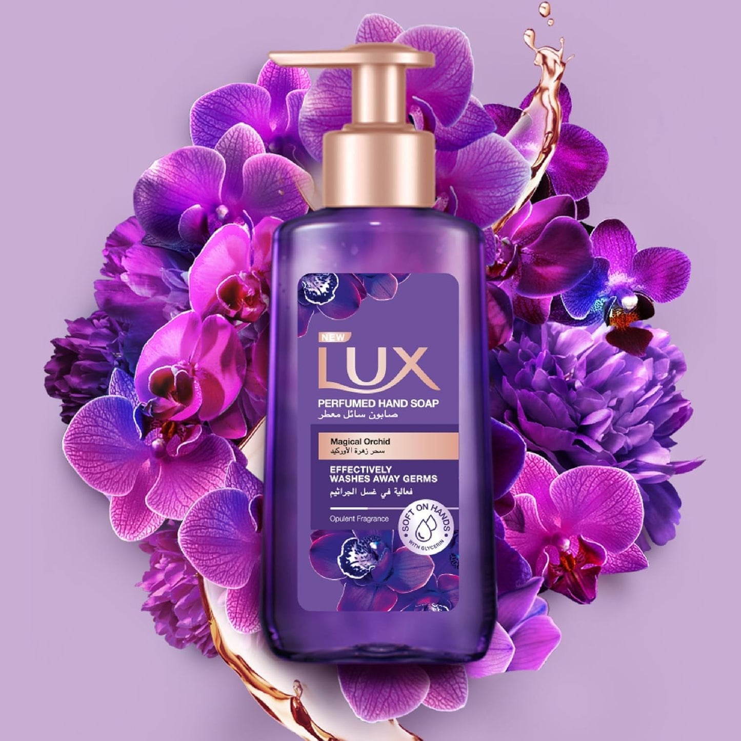 Lux Antibacterial Liquid Handwash Glycerine Enriched Magical Orchid For All Skin Types 500ML