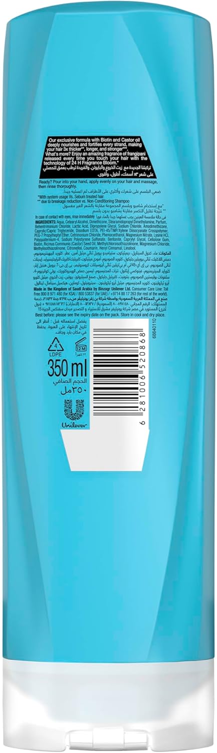 Sunsilk Conditioner Biotin & Castor oil for thick and long hair 350ML
