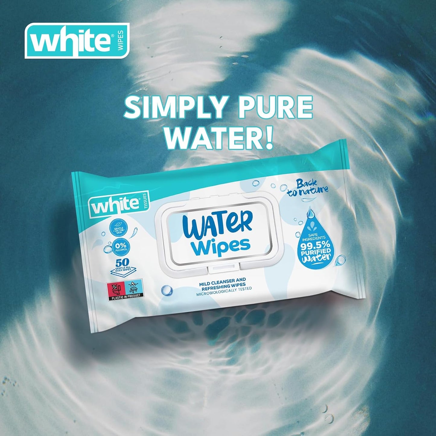 White water wipes 50