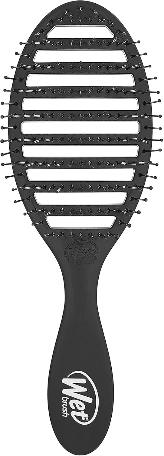 Wet Brush Vented Design and Ultra Soft Heatflex Bristles Speed Dry Hair Brush, Black