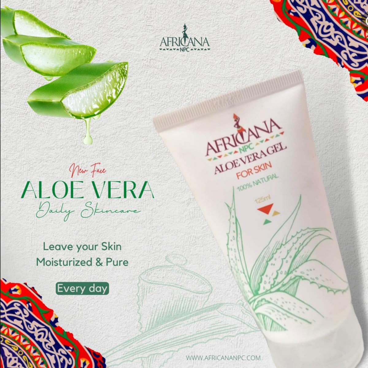 Africana NPC Aloe Vera Gel for Skin - 125ml