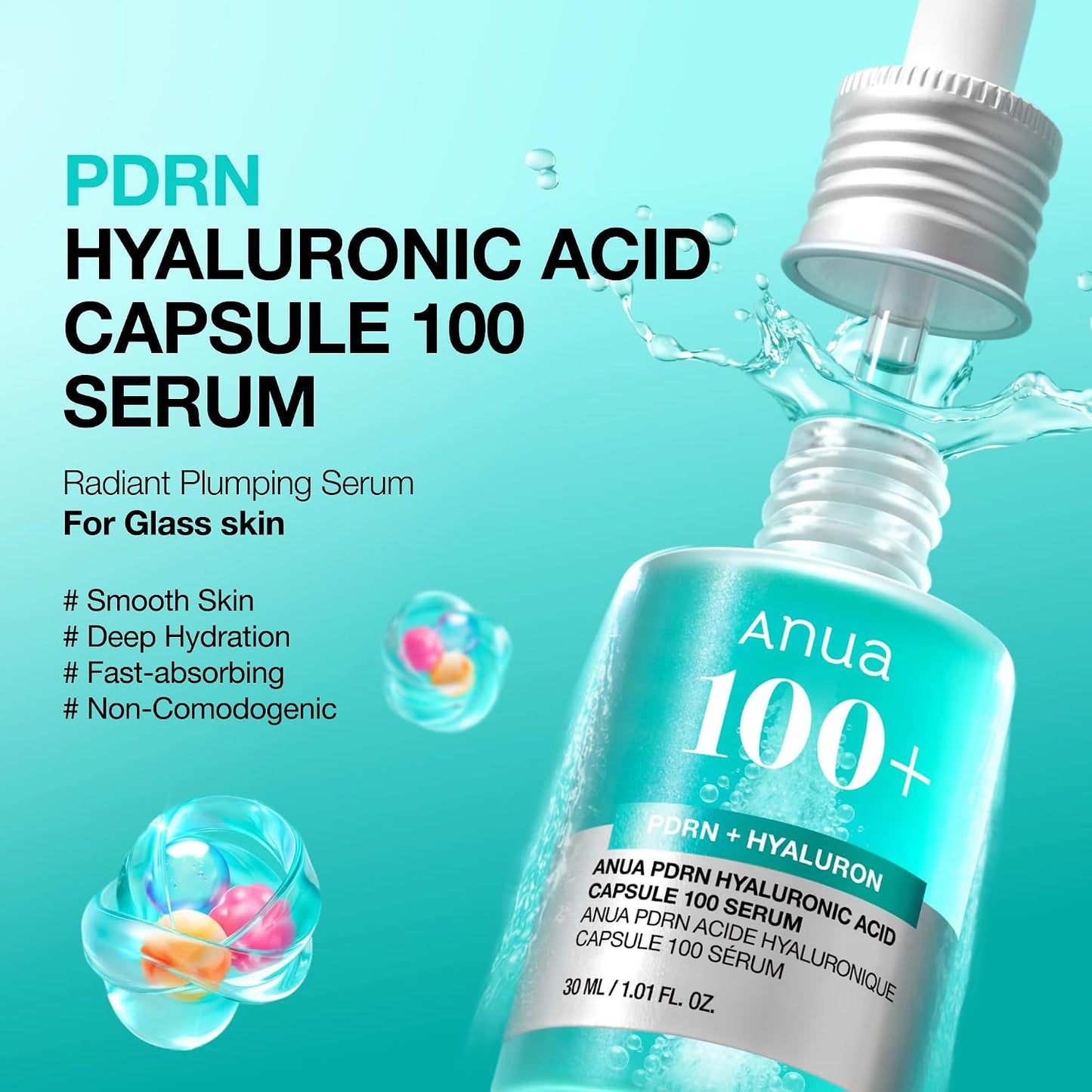 Anua 100+ PRDN + Hyaluron Capsule 100 Serum 30ML