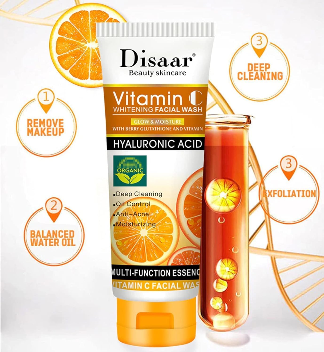Disaar Vitamin C Whitening Facial Wash Multi-Function Essence 100ml