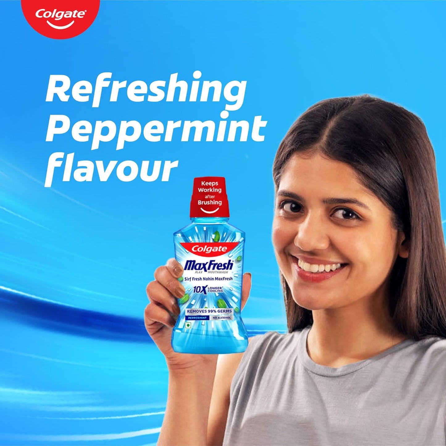 Colgate Plax Peppermint Mint Mouthwash, 500 ml