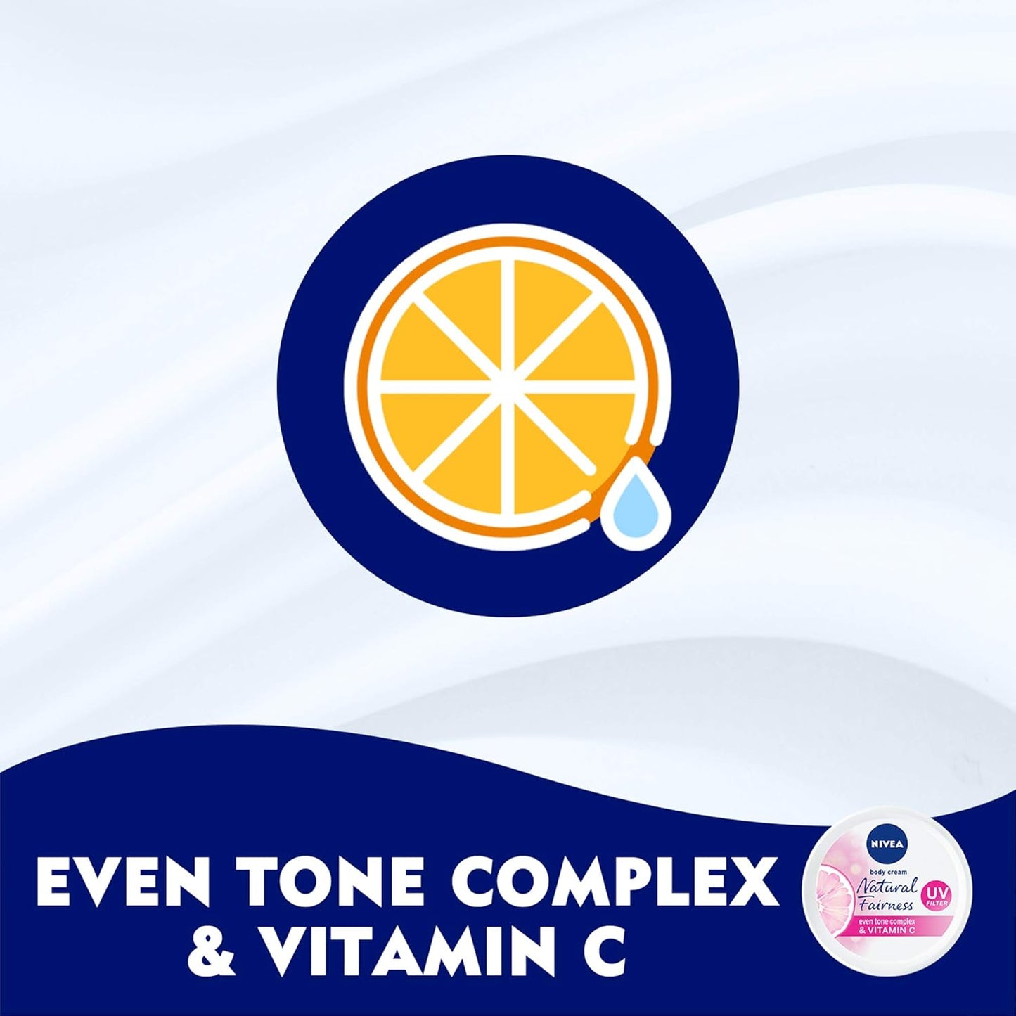 NIVEA Body Cream Even Tone, Natural Fairness Complex & Vitamin C, All Skin Types, Jar 50ml