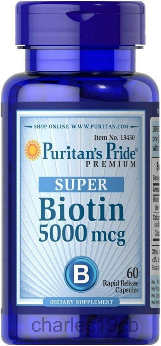Puritan's Pride Super Biotin 5000 mcg Food Supplement
