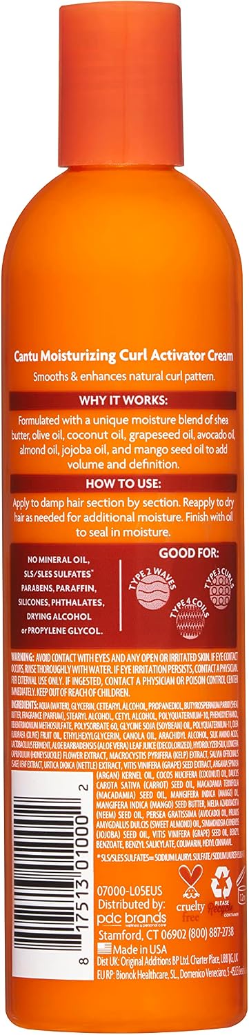 Cantu shea butter - moisturizing curl activator cream 355 ml(Packaging May Vary)