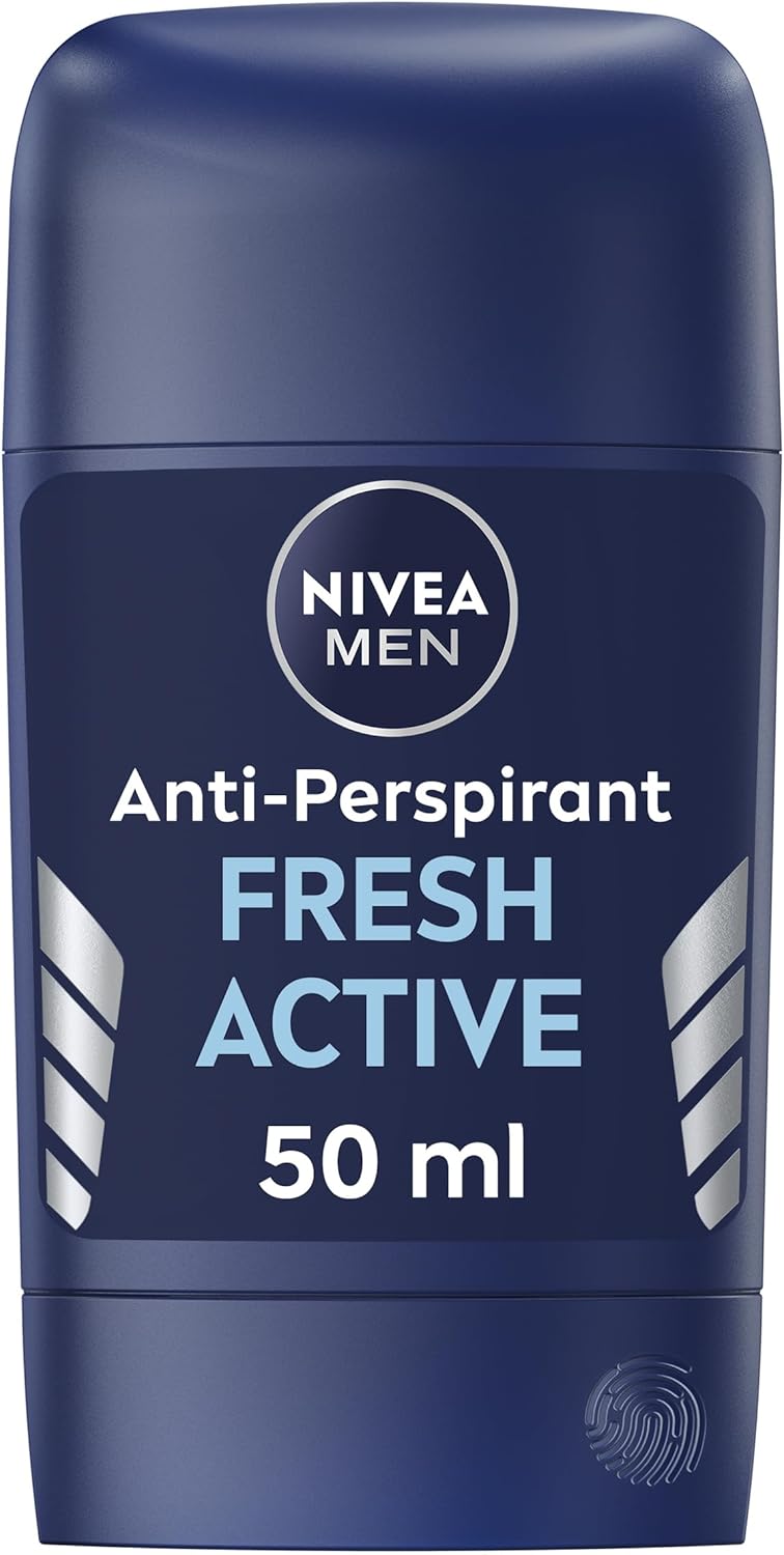 NIVEA MEN Antiperspirant Stick for Men, 48h Protection, Fresh Active Fresh Scent, 50ml