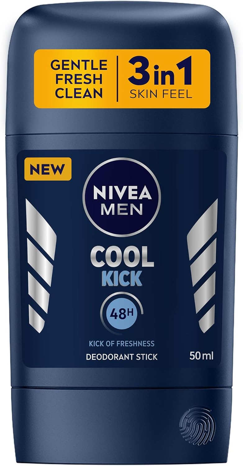 NIVEA MEN Cool Kick, Deodorant for Men, Fresh Scent, Stick 50ml