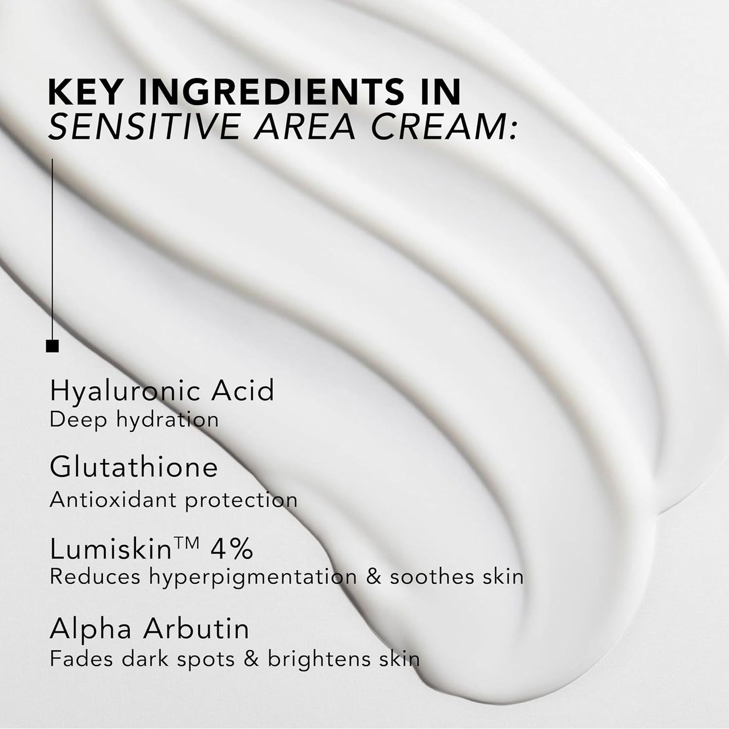 Dermaelle Hyalu White Sensitive Area Cream – Brightening Cream for Sensitive Areas, Underarms, Bikini Area & Uneven Skin Tone Care