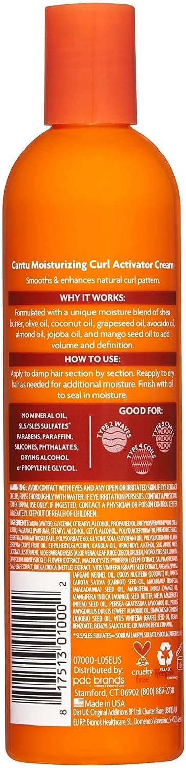 Cantu shea butter - moisturizing curl activator cream 355 ml(Packaging May Vary)