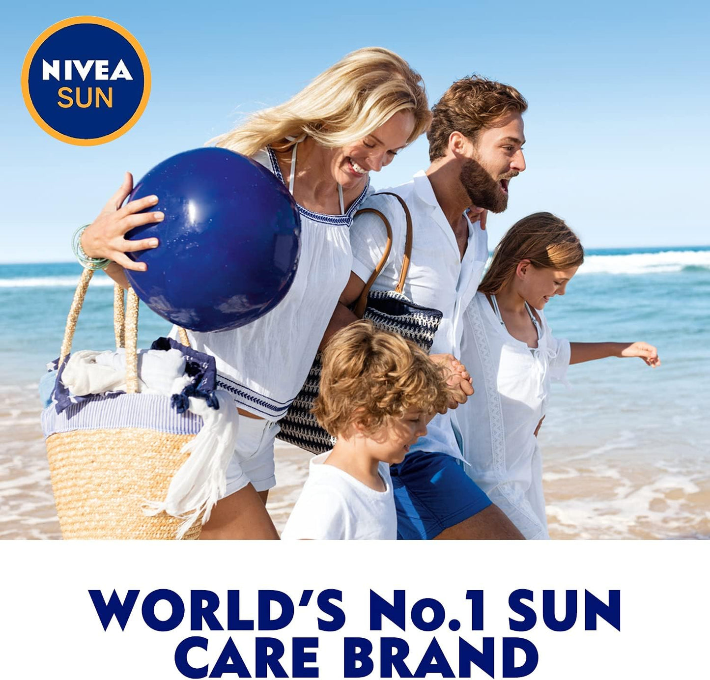 NIVEA SUN Lotion, UVA & UVB Sunscreen Protection, Protect & Moisture, SPF 30, 200ml