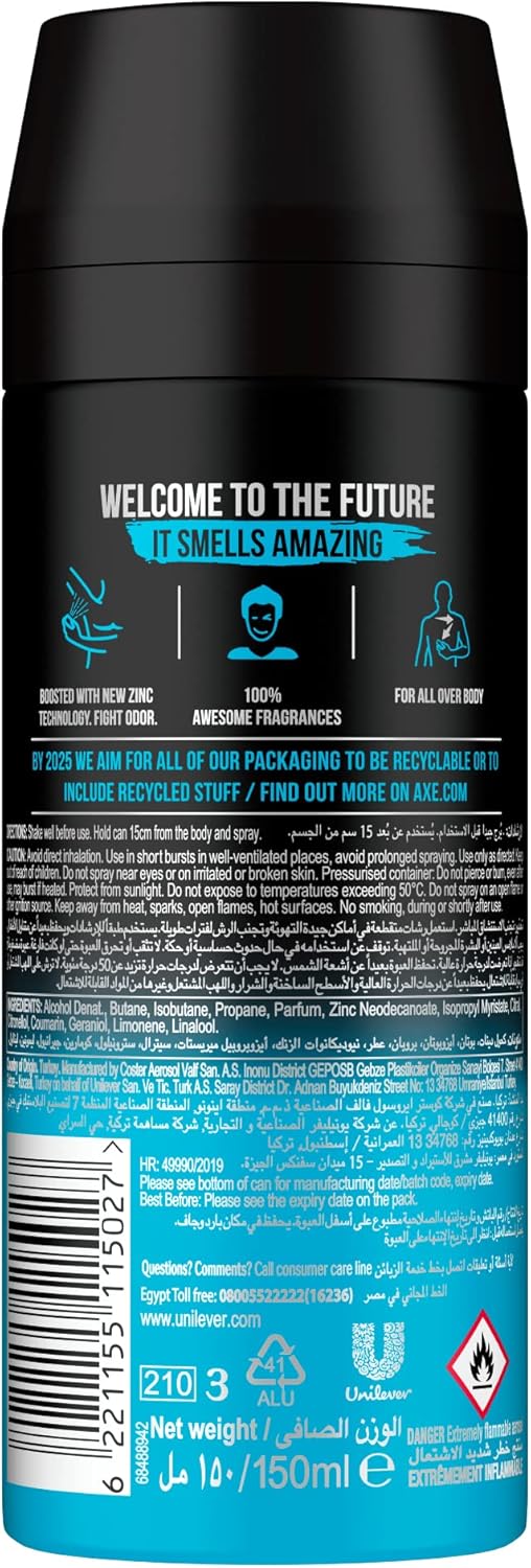 AXE Aerosol Ice Chill Promo Deodorant, 150ml