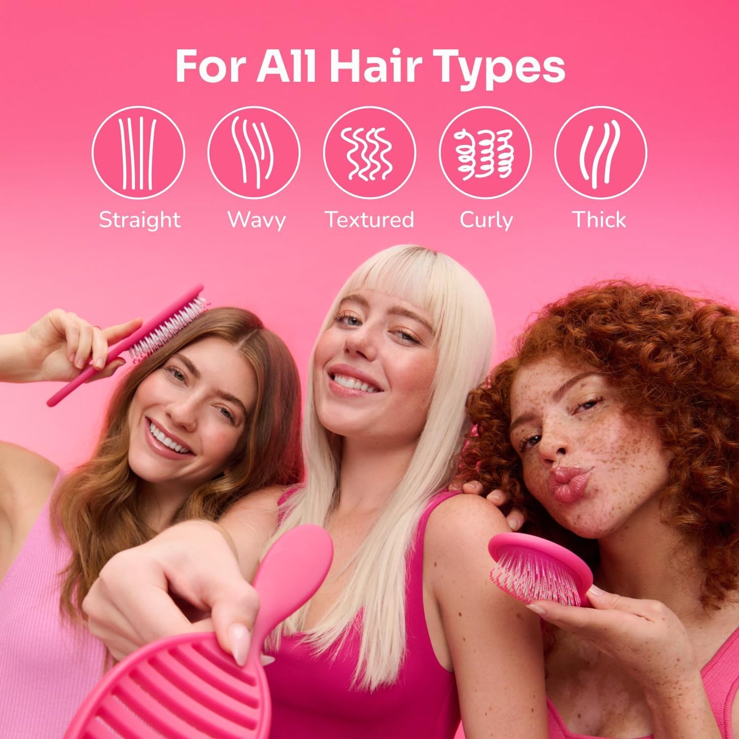 Wet Brush Vented Design and Ultra Soft Heatflex Bristles Speed Dry Hair Brush, Black