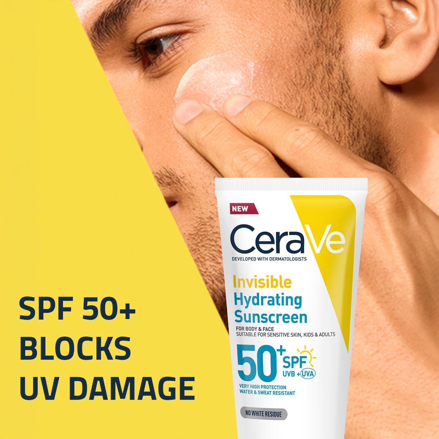 CeraVe Invisible Hydrating Sunscreen Body SPF 50+ Suitable for Adults & Kids 177ml