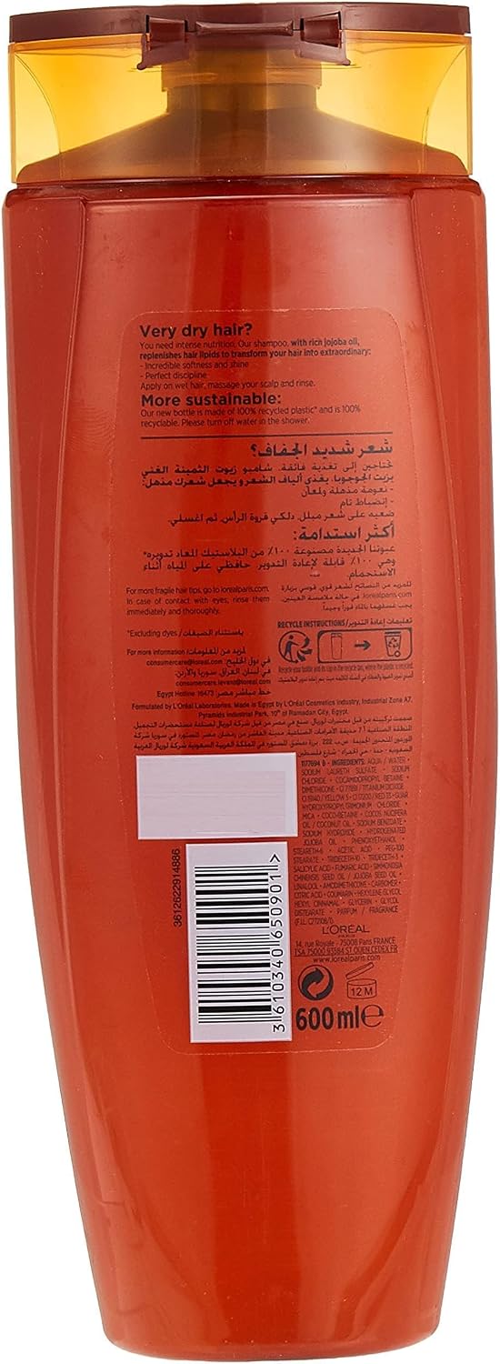 L'Oréal Paris Elvive Extraordinary Oil Nourishing Shampoo for Dull Hair - 600 ml - Packaging May Vary