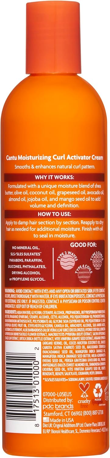 Cantu shea butter - moisturizing curl activator cream 355 ml(Packaging May Vary)
