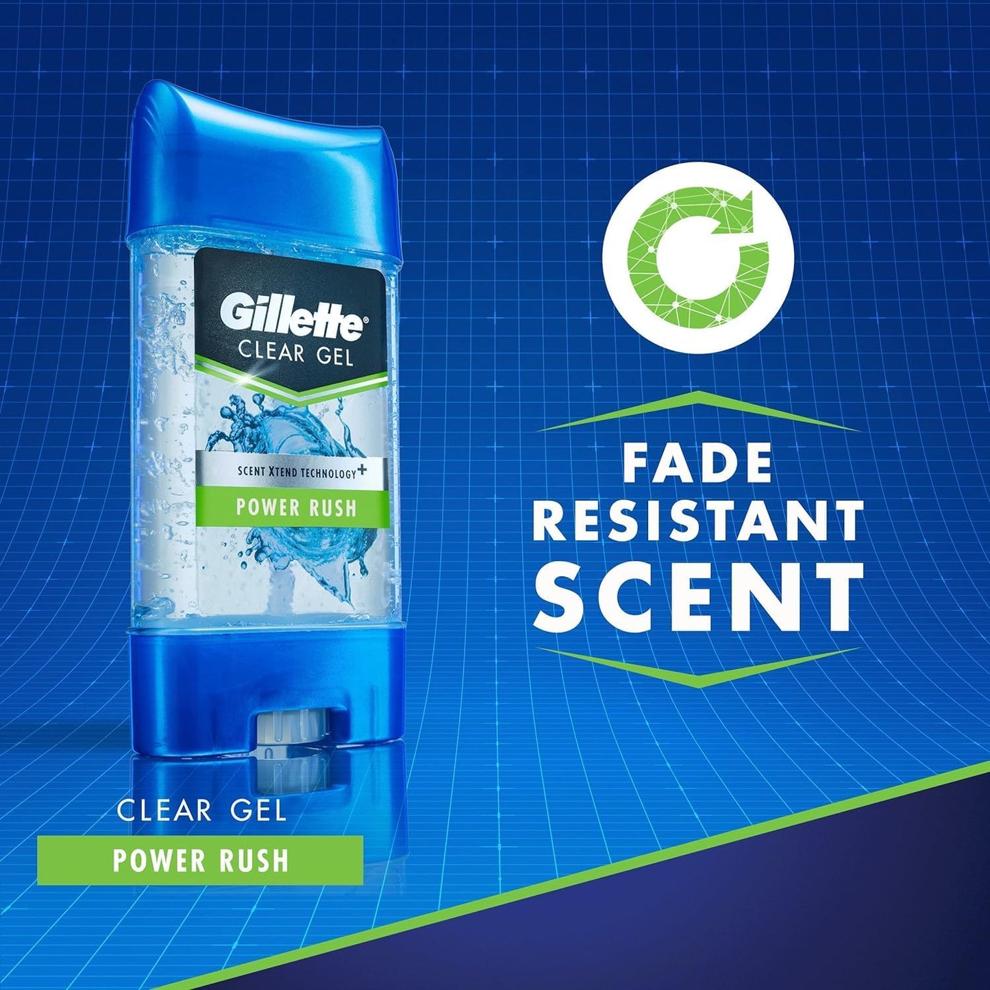 Gillette Sport High Performance Power Rush Antiperspirant Clear Gel for Unisex, 70ml