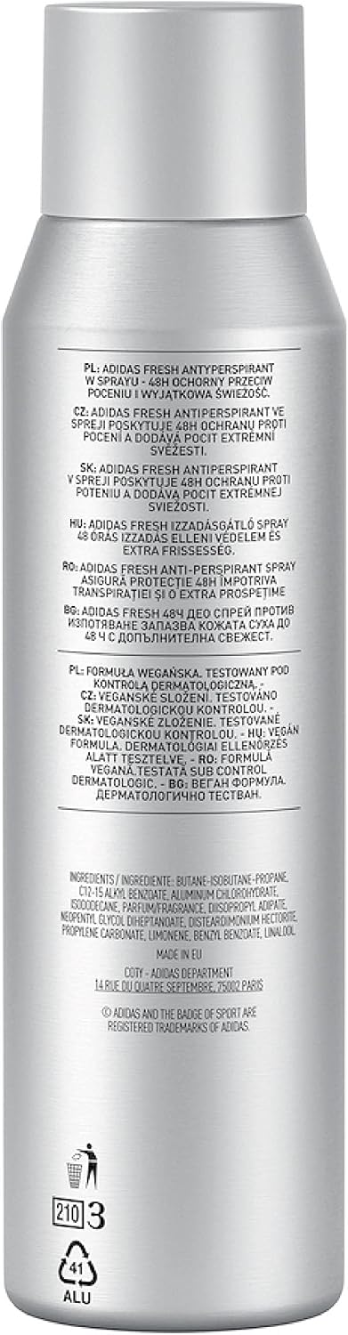 Adidas Fresh Deo Spray 48H Anti-Perspirant 150Ml