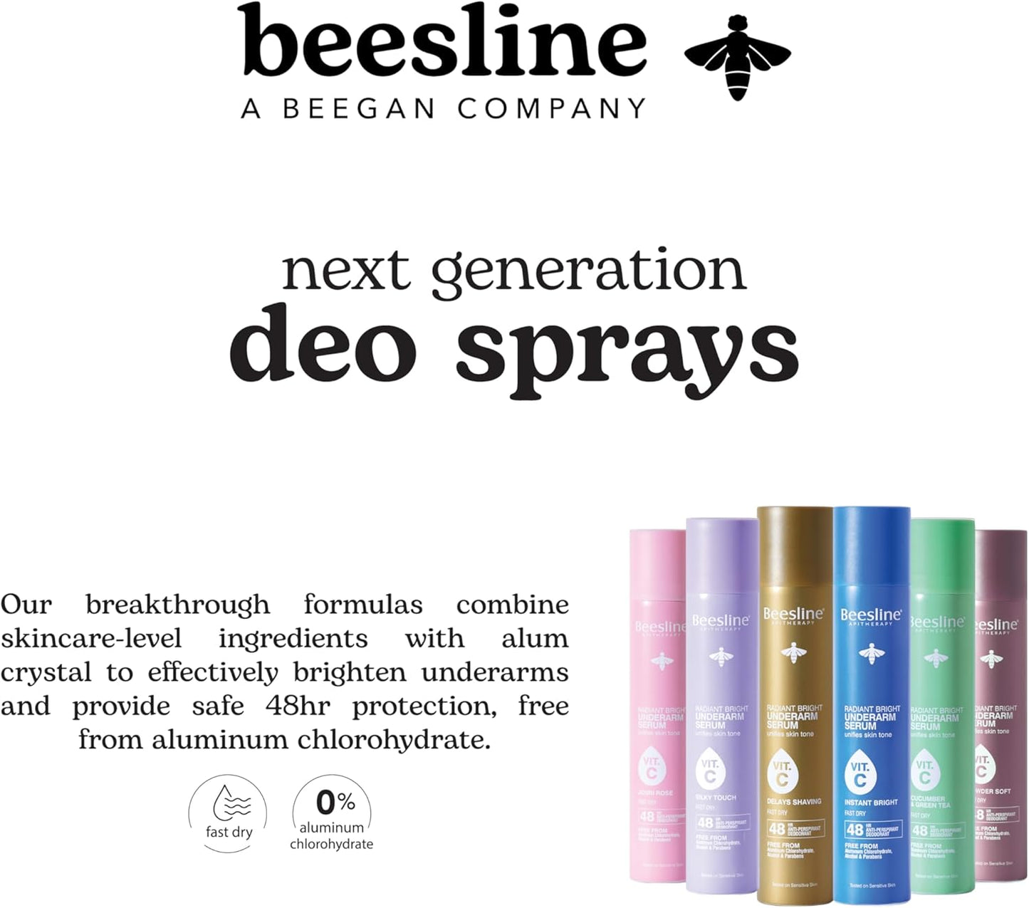 Beesline Radiant Bright Under-arm Serum, Cucumber & GreenTea - 150 ML