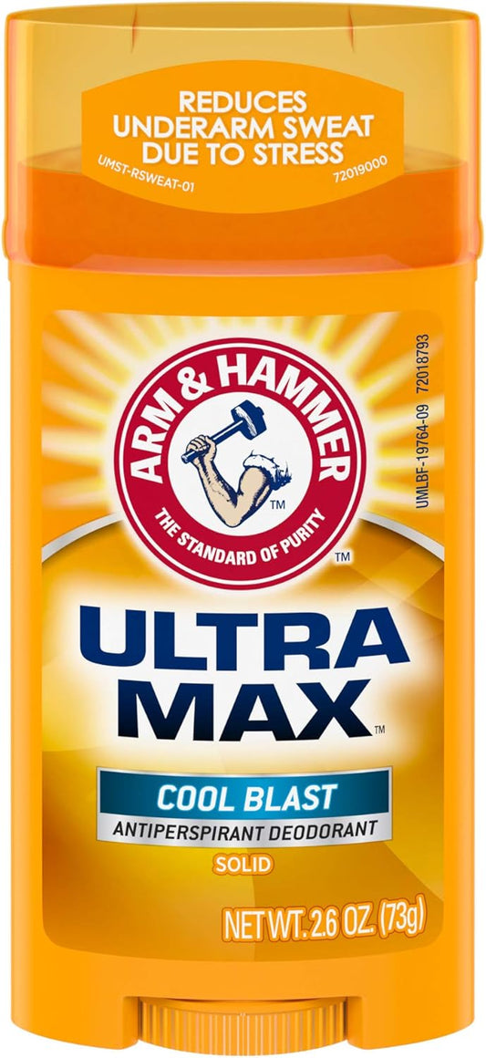 ARM & HAMMER Ultra MAX Deodorant- Cool Blast- Solid - 2.6oz- Made with Natural Deodorizers