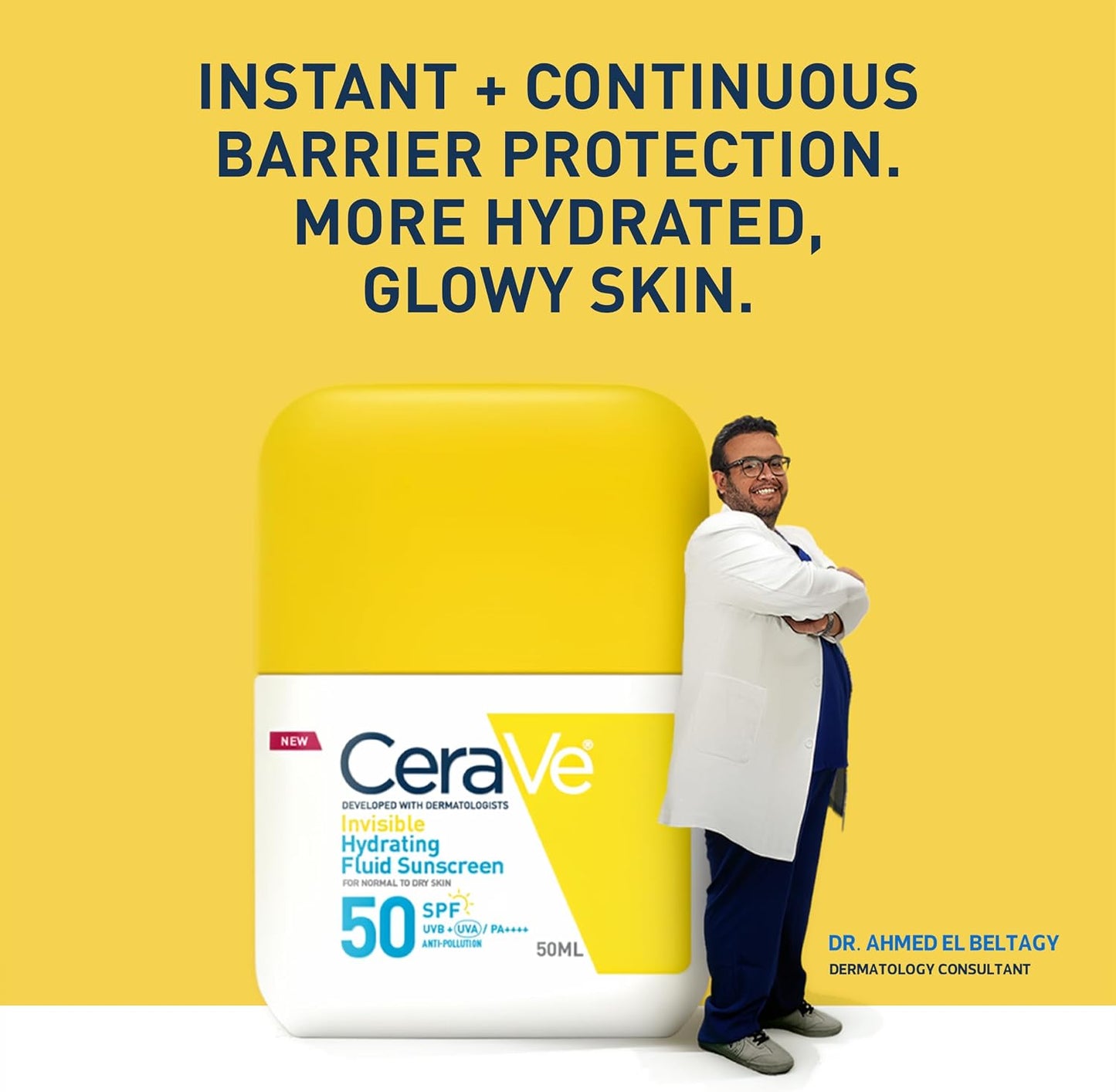 CeraVe Invisible Hydrating Fluid Sunscreen SPF 50 50ml