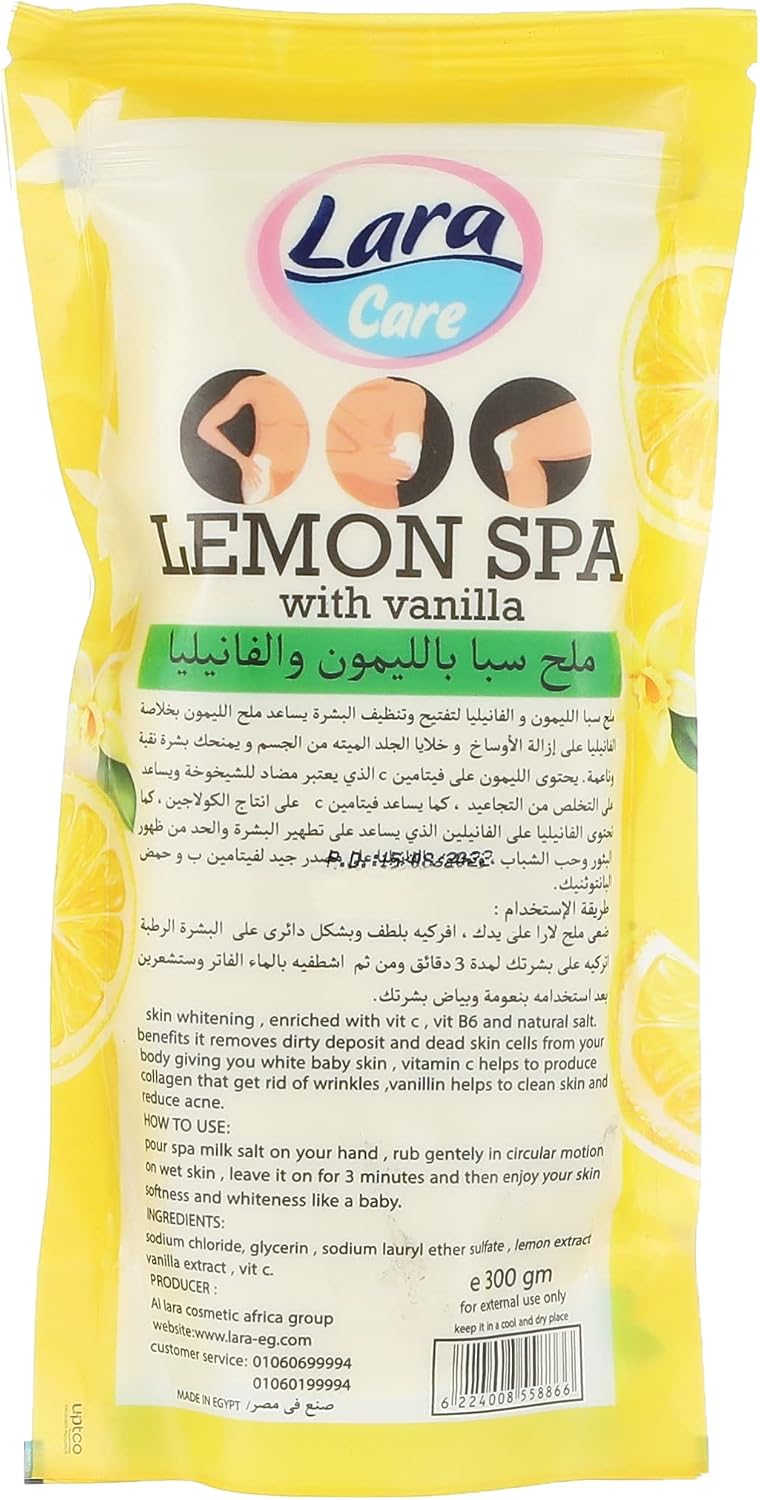 Lara care bath lemon spa with vanilla-300 gm