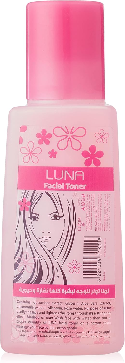 Luna facial toner rose water ,100 ml