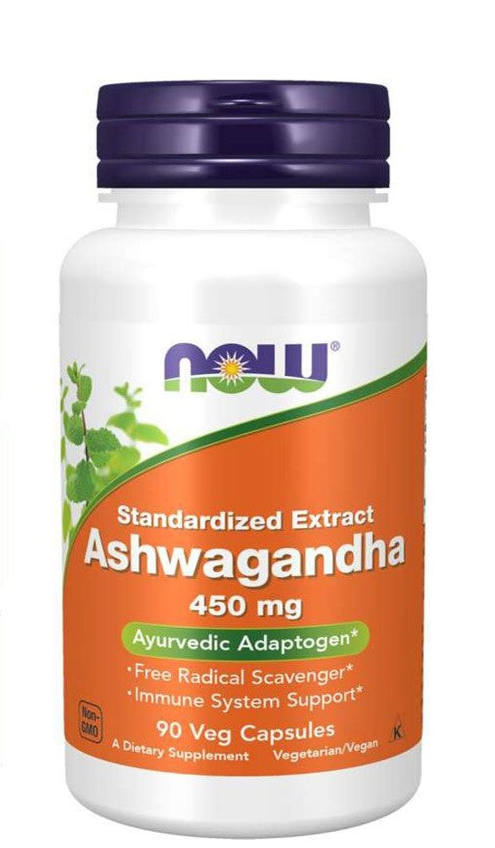 Now Foods Standardized Extract Ashwagandha 450mg-90Serv.-90Veg Caps.