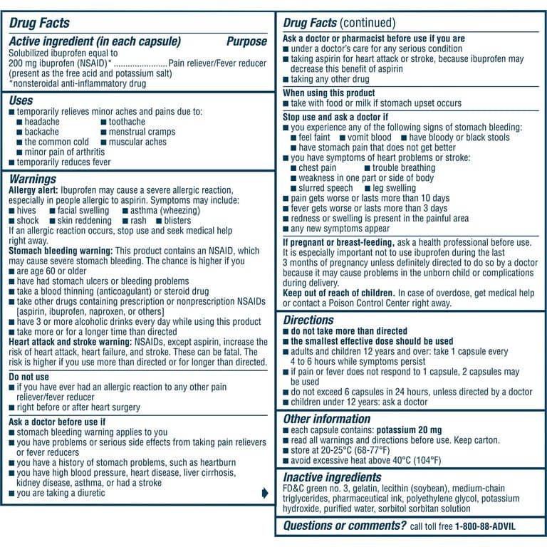 Advil Liqui-Gels 120 LIQUID CAPSULES