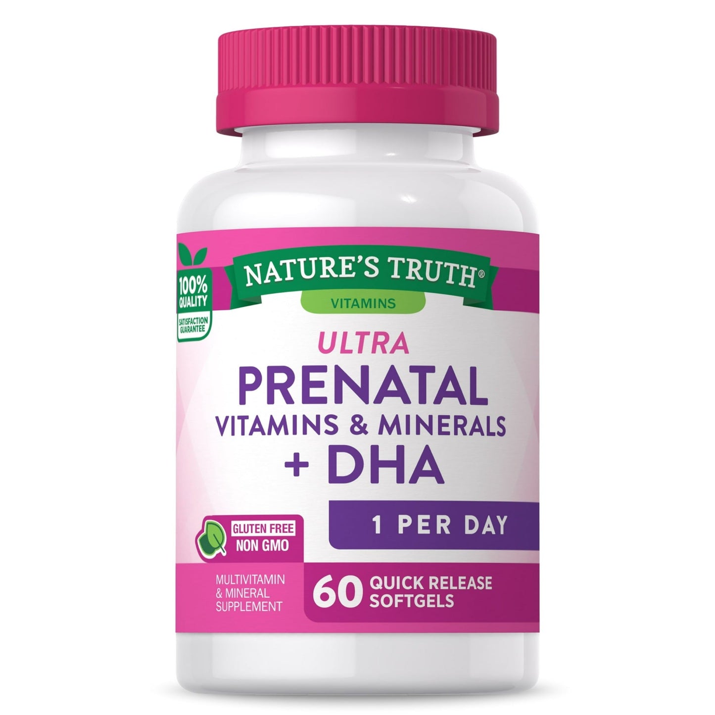 Nature's Truth Prenatal Vitamins for Women | with DHA and Folic Acid | 60 Softgels