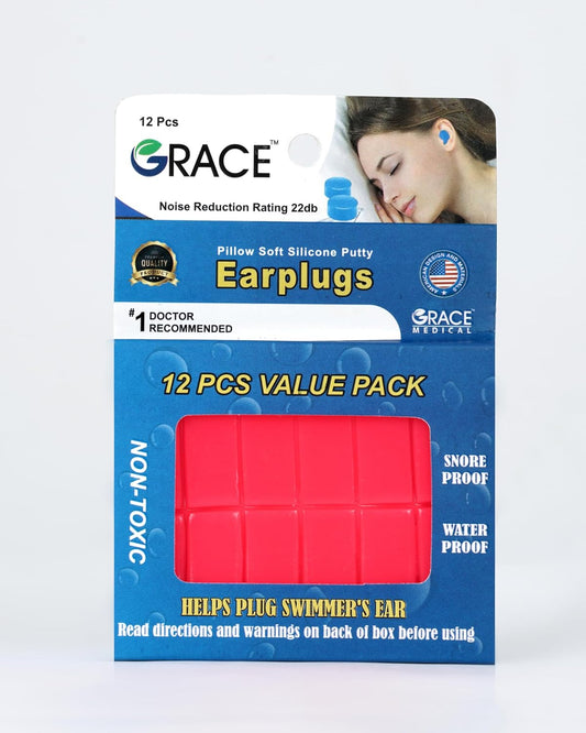 Grace Adult Ear Plug 12 Pieces - Silicone