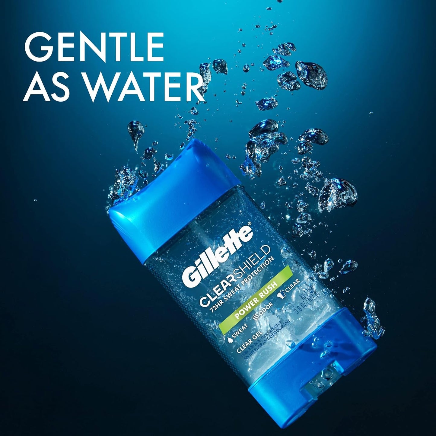Gillette Sport High Performance Power Rush Antiperspirant Clear Gel for Unisex, 70ml