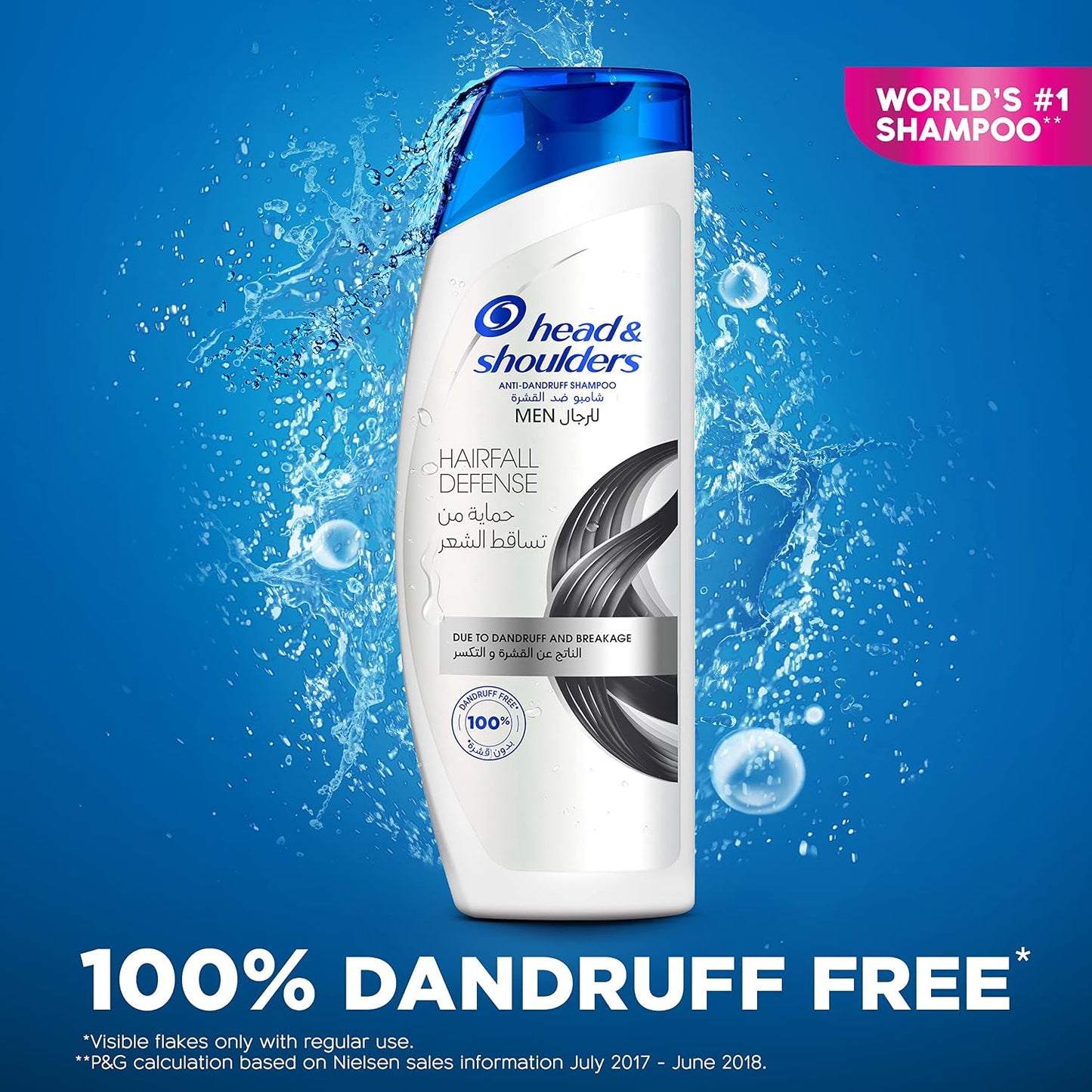 Head & Shoulders Hairfall Defense Anti-Dandruff Shampoo For Men 400ml