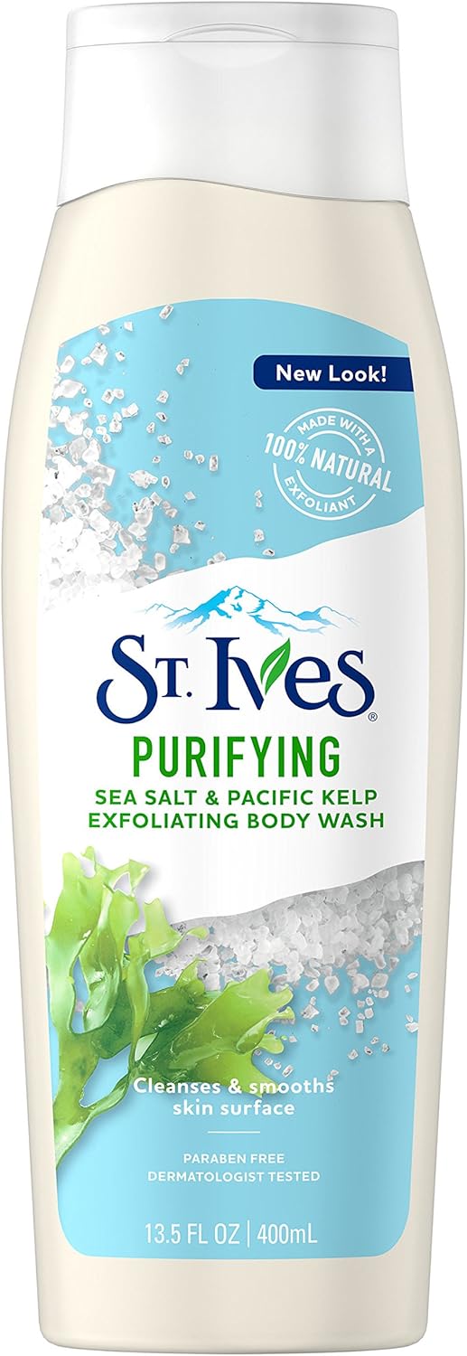 St. Ives Purifying Body Wash, Sea Salt and Kelp, 13.5 oz