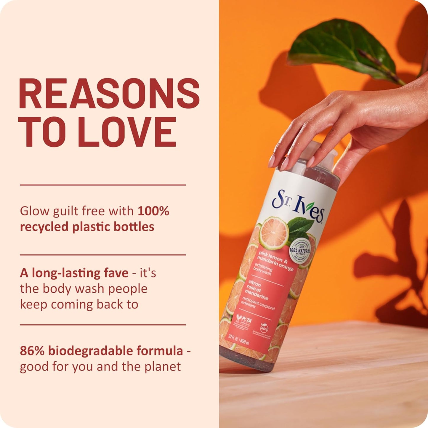 St Ives Body Wash Pink Lemon & Mandarin Orange 700Ml