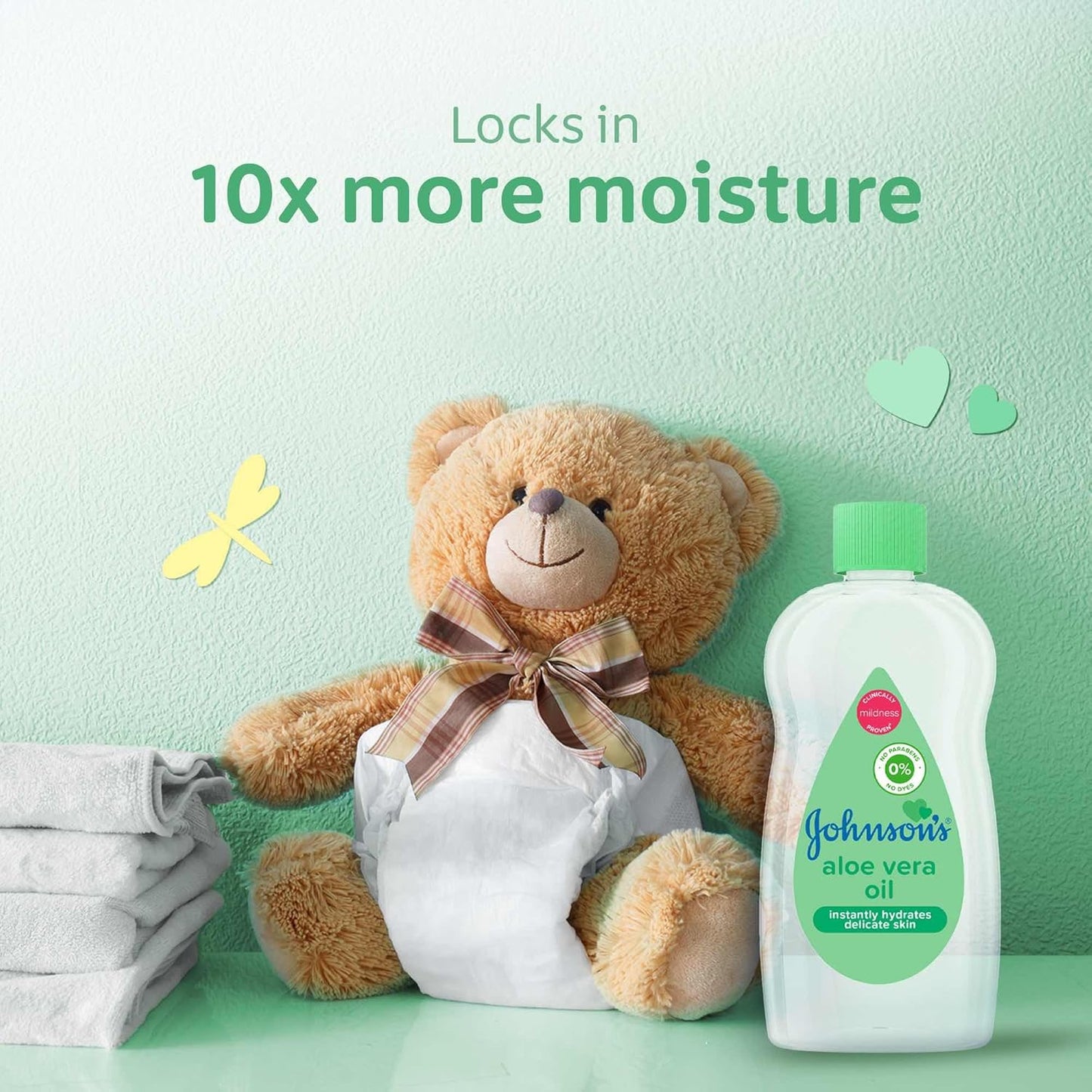 JOHNSON’S Baby Oil, Aloe Vera, 75ml