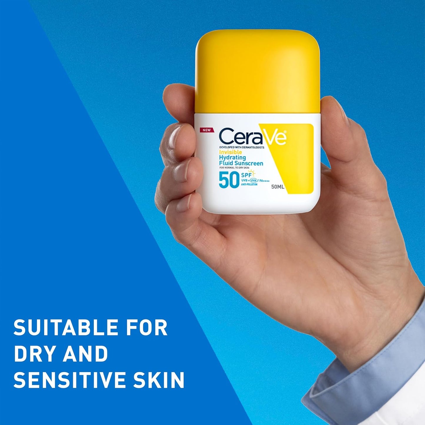 CeraVe Invisible Hydrating Fluid Sunscreen SPF 50 50ml