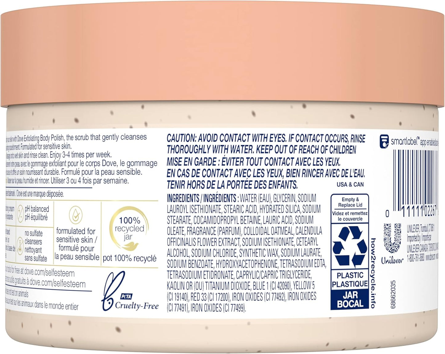 Dove Colloidal Oatmeal & Calendula Oil Exfoliating Body Polish 298 G