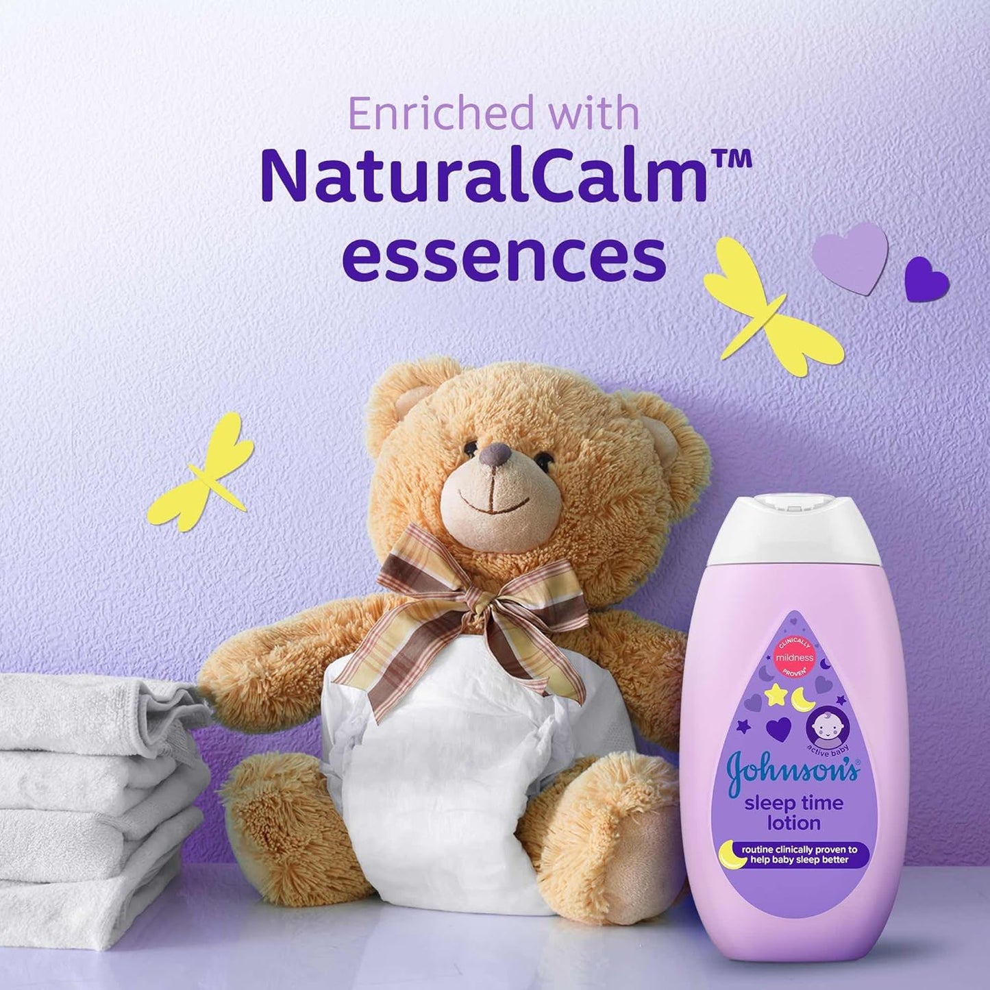 Johnson's Baby Sleep Time Moisturizing Lotion 200 ml pH Balanced Allergy Minimizing Formula to Nourish and Soothe Delicate Baby Skin for Comfortable Nighttime Rest