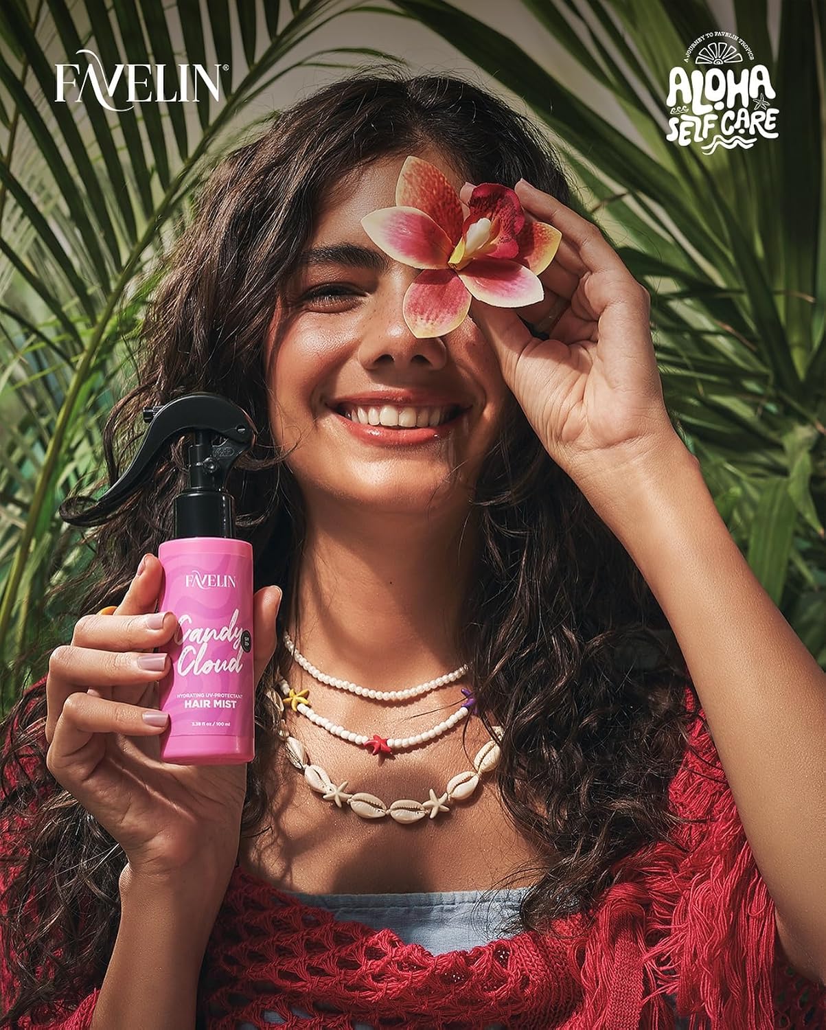 Favelin Candy Cloud Hair Mist 100 ml | With Sugary and Sweet Scent of Candy | Refreshing and Hydrating | Effective Sun Protection With SPF 30+.