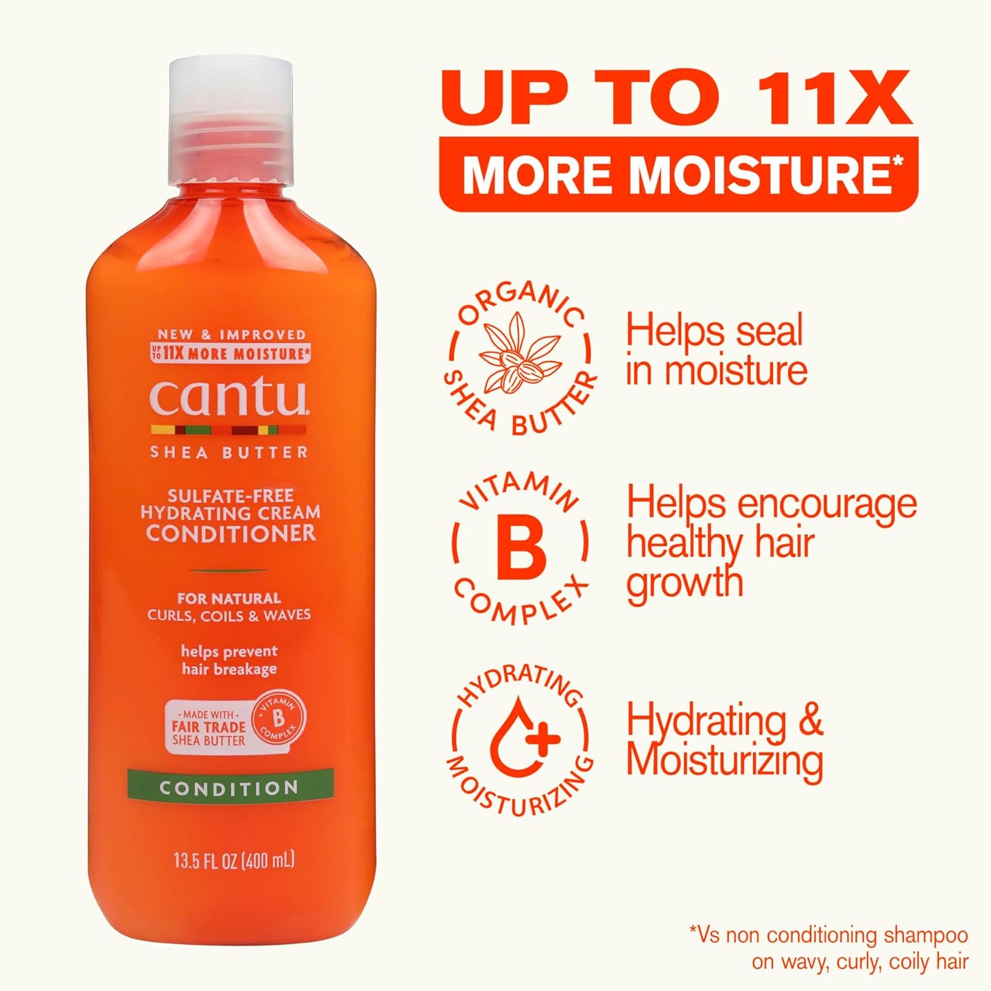 Cantu Hydrating Cream Conditioner with Shea Butter for Natural Hair - 400 ml