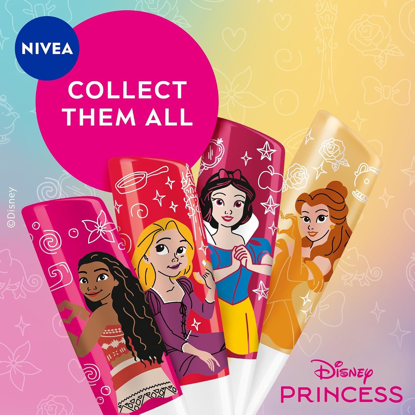 Labello Disney Princess Snow White Lip Balm for Kids, Candy Apple Dream Flavor, 24H Moisture, Caring, up to 100% Natural Origin Ingredients, for 3+ Year Kids, Vegan, 4.8g