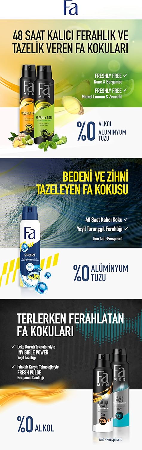 FA Men DS 150ml Mint & Bergamot