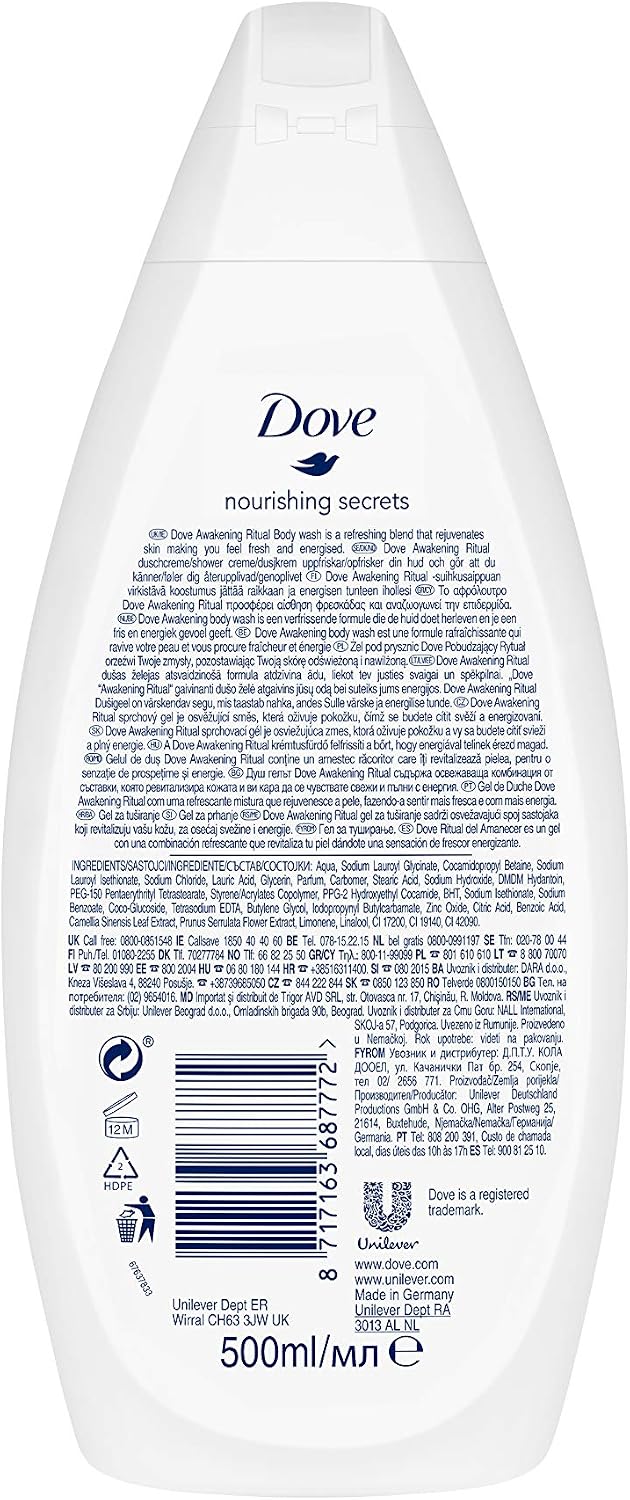 Dove Nourishing Secrets Awakening Body Wash with Matcha Green Tea & Sakura Blossom - 16.9 Fl Oz (500 ml)